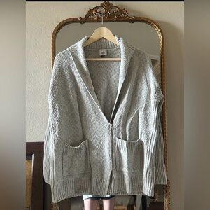 Cabi NWT Zip Cardigan, S, Heather Gray, Fall ‘23 #4466 (Orig. $169)